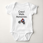 Crawl Walk Motocross Baby Bodysuit<br><div class="desc">Motocross Dirt Bike Baby Bodysuit Newborn Infant Boy Girl Shower Gift</div>
