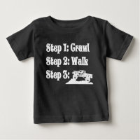 Crawl, Walk, off-road 4x4 trucking baby shirt
