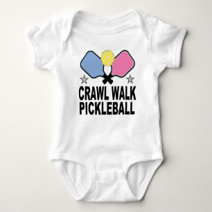 Crawl Walk Pickleball Baby Bodysuit