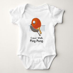 Crawl Walk Ping Pong Table Tennis Baby Bodysuit