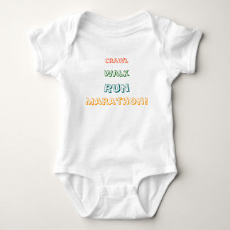 Crawl, Walk, Run, Marathon! Baby Bodysuit
