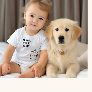 Crawl Walk Shop Personalised baby bodysuit