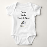 Crawl Walk Track and Field Spikes Baby Bodysuit<br><div class="desc">Track and Field Spikes Baby Bodysuit Infant Newborn Boy Girl Shower Gift Sprinter Running</div>