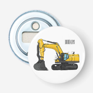 Crawler excavator cartoon illustration bottle opener