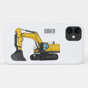 Crawler excavator cartoon illustration Case-Mate iPhone case