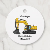 Crawler excavator cartoon illustration