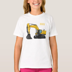 Crawler excavator cartoon illustration  T-Shirt