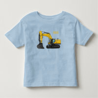 Crawler excavator cartoon illustration