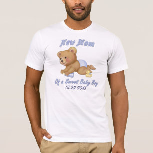 Crawling Teddy - New Mum of Boy - Customise T-Shirt