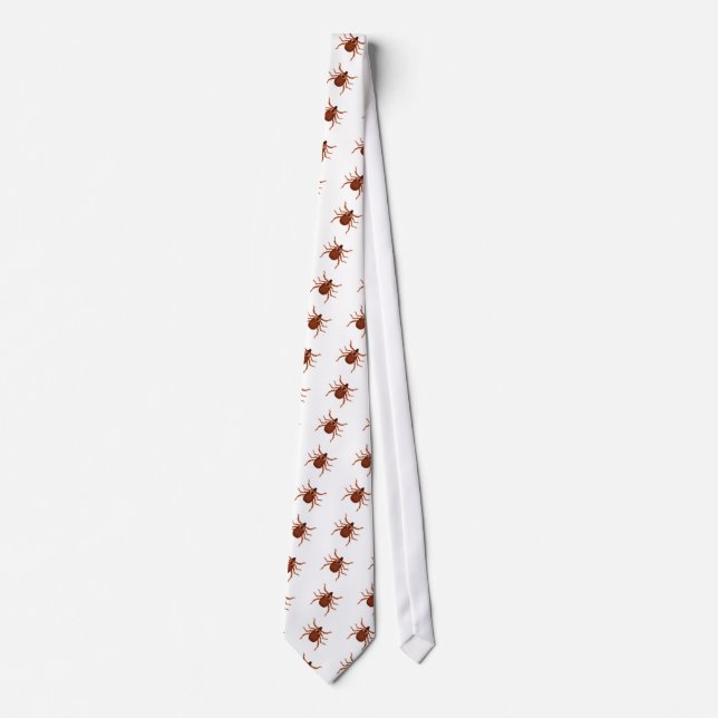 Crawly Realistic Tick Illustration Tie (Front)