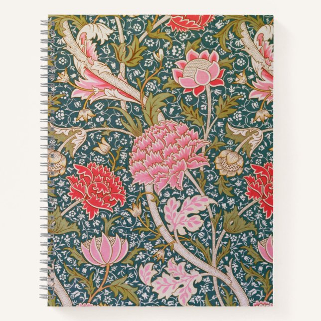 Cray - Art nouveau floral print by William Morris Notebook (Front)
