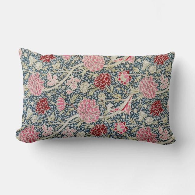 Cray Pattern (by William Morris) Lumbar Cushion (Front)