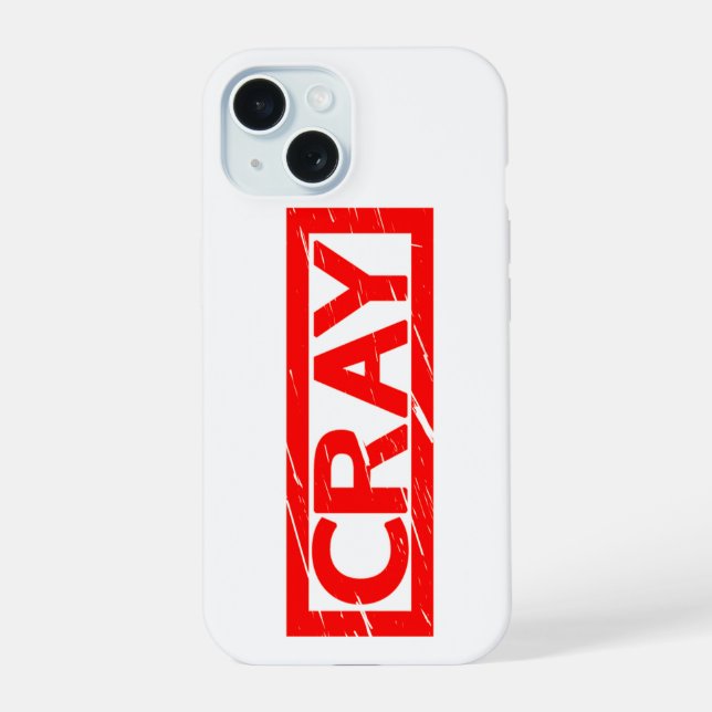 Cray Stamp iPhone 15 Case (Back)