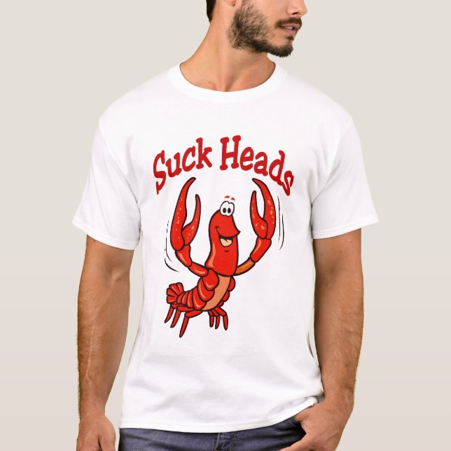 Crayfish Cartoon (Cajun Crawfish) T-Shirt (Front)