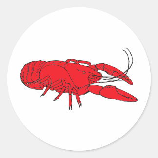 crayfish classic round sticker