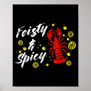 Crayfish Feisty And Scy Lemons Crawfish Women Men  Poster