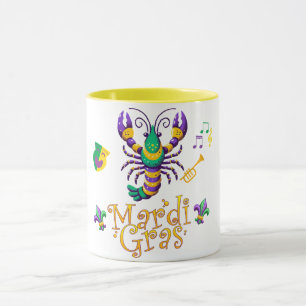 Crayfish Fleur de lis Mardi Gras Mug