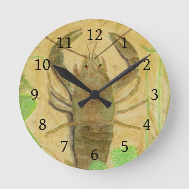 Crayfish Round Clock (Front)