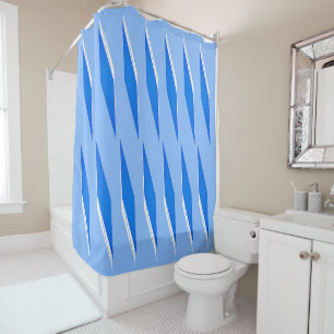 Crayola-Blue Pattern Shower Curtain