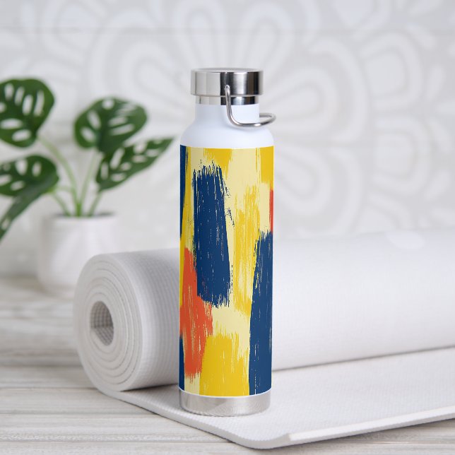 Crayon and Butterfly Flowers Water Bottle (Yoga)