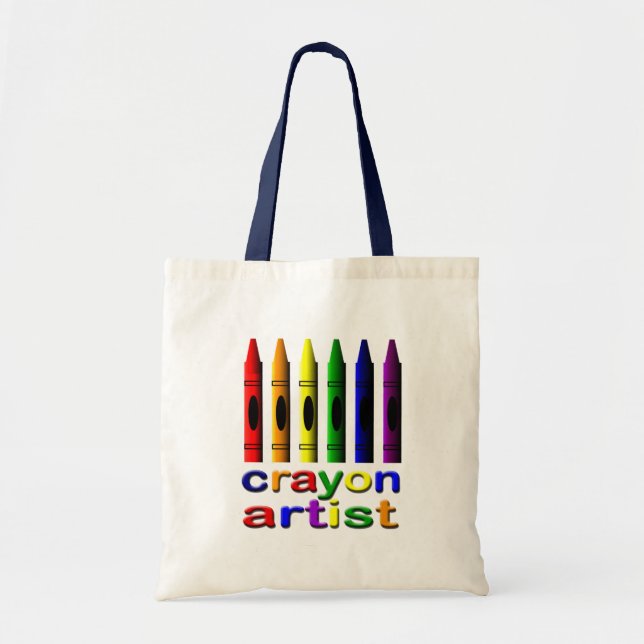 Crayon Artist Kids Tote Bag (Front)