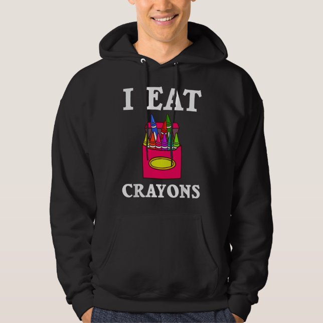Crayon Box Drawing Wax Pastel Case  Hoodie (Front)