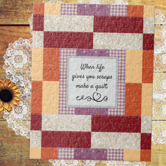 Crayon Box Patchwork Print Jigsaw Puzzle