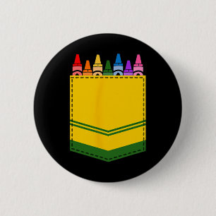 Crayon Box Pocket Teacher Gift Costume 6 Cm Round Badge