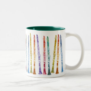 Crayon Clarinets Two-Tone Coffee Mug