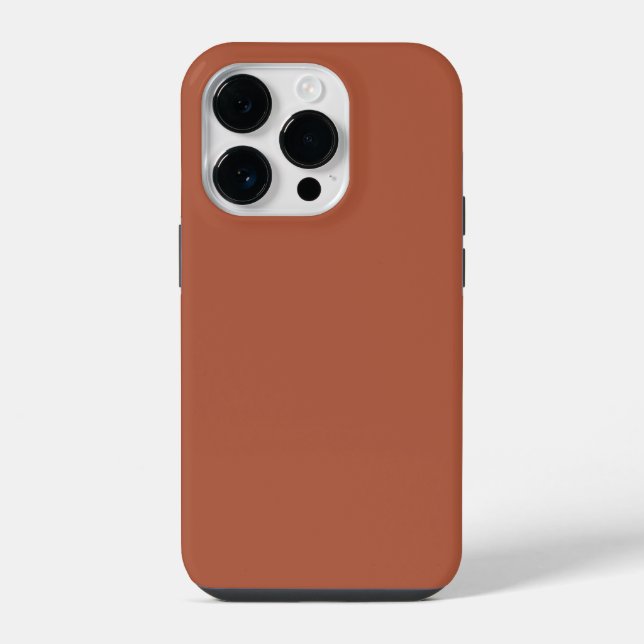 Crayon Colour Brown iPhone 14 Pro Case (Back)