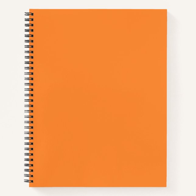 Crayon Colour Orange Spiral Notebook (Front)