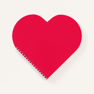 Crayon Colour Red Spiral Heart Notebook