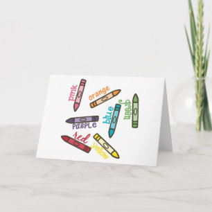 Crayon Colours Card