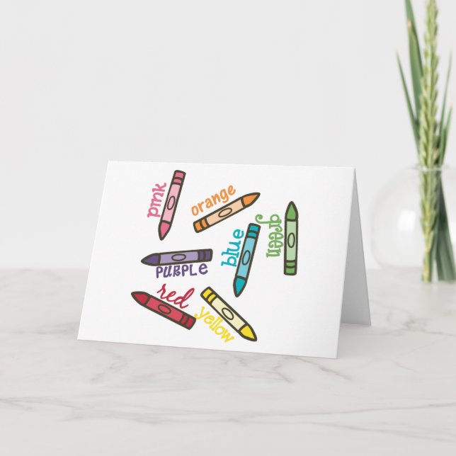 Crayon Colours Card (Front)