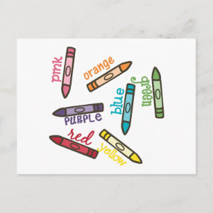 Crayon Colours Postcard