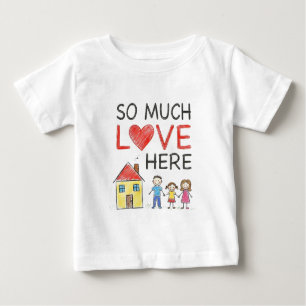 Crayon Drawing So Much Love Here Family T-Shirt