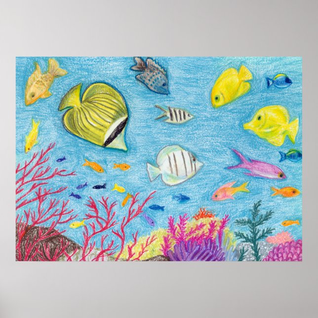 Crayon Fish #4 - Poster (Front)