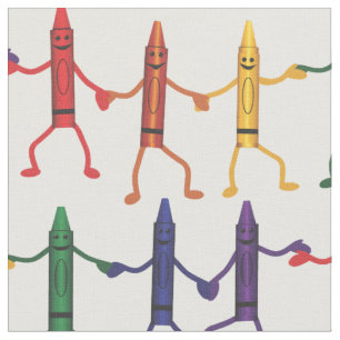 Crayon Friends Crayons Fabric