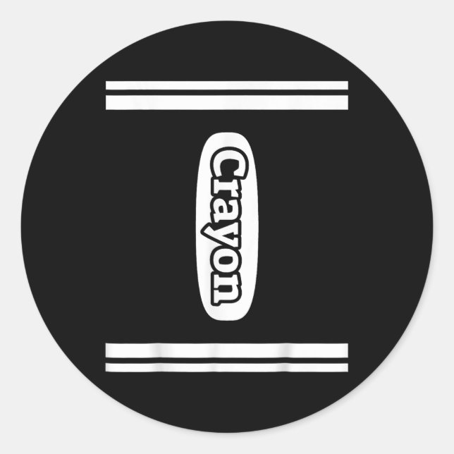 Crayon Halloween Costume  Classic Round Sticker (Front)