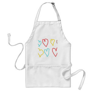 Crayon Hearts Standard Apron