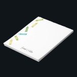 Crayon Hello Notepad<br><div class="desc">This notepad is featuring colourful crayons</div>