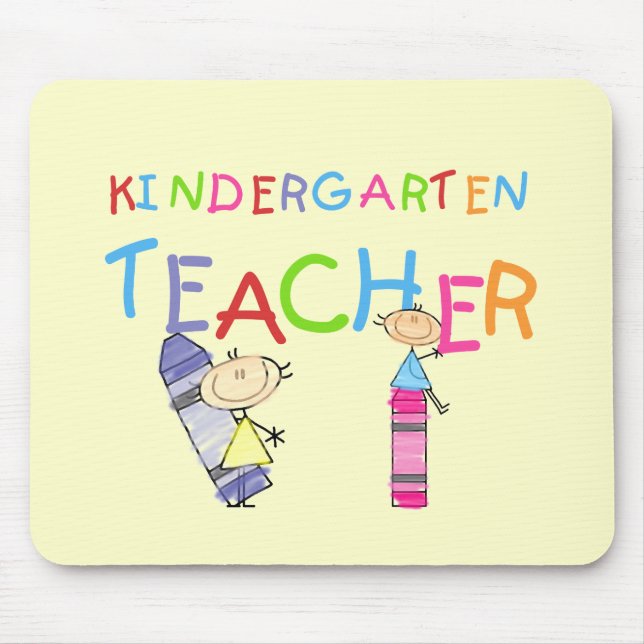 Crayon Kindergarten Teacher Tshirts and Gifts Mouse Pad (Front)