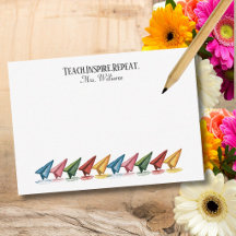 Crayon Paper Aeroplane Rainbow Teacher