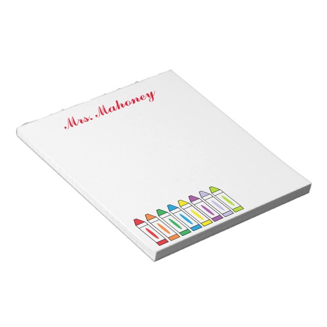 Crayon Personalised Notepad (Angled)