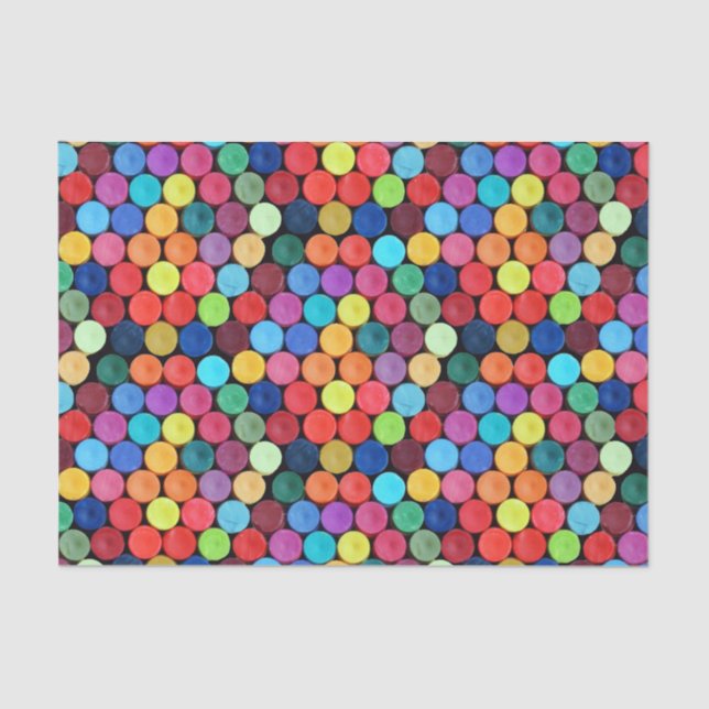 Crayon Polka Dot Tissue Paper (Front)