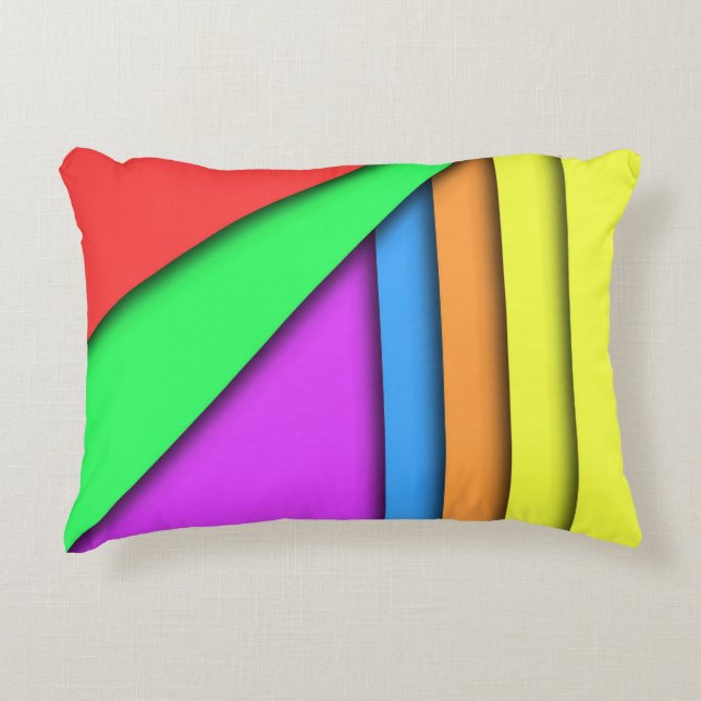 Crayon Rainbow Decorative Cushion (Front)