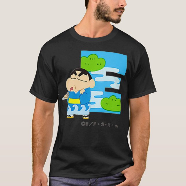 Crayon Shin-chan FUN FUN STUDY A to Z E one T-Shirt (Front)