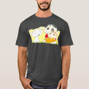 Crayon Shin-chan Shin-chan holding Himawari T-Shirt