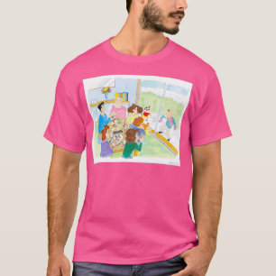 Crayon Shin-chan Snowball fight with grandpa T-Shirt