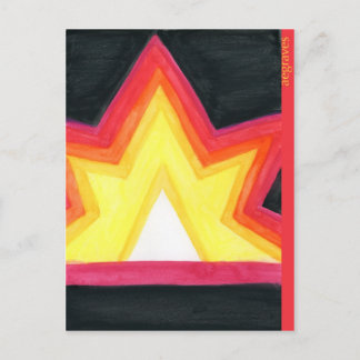 Crayon starburst postcard